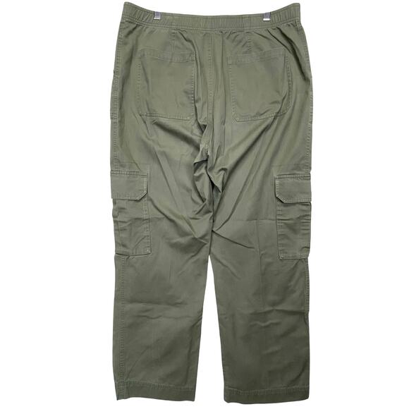 Abercrombie & Fitch Olive Green Cargo Pants Womens 14 Utility Straight Leg Y2K - Picture 4 of 6